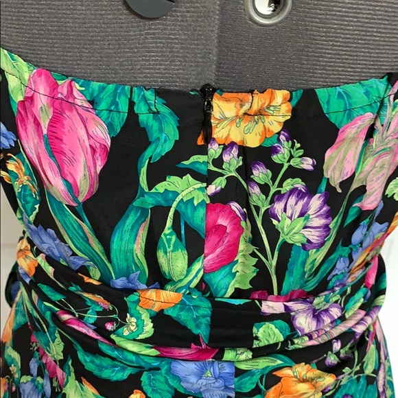 Handmade Silk Flower Ruffle Dress S - Picture 5 of 7